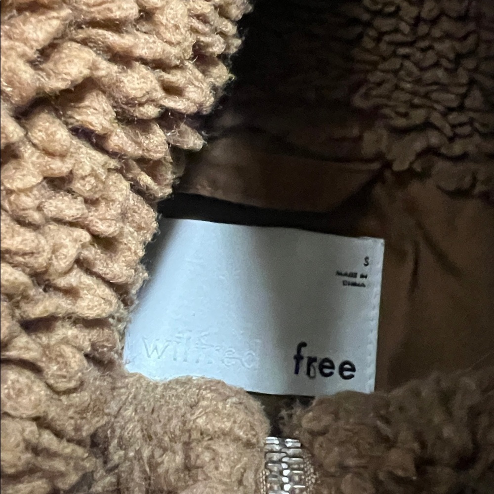 Wilfred Brown Sherpa Zip Jacket - Picture 3 of 7